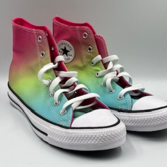 NEW Converse Chuck Taylor All Star Rainbow High Top Sneakers Women’s 7.5  kids 6 - Picture 3 of 11